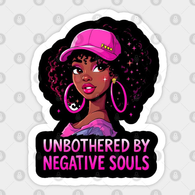 Unbothered by Negative Souls 2 Sticker by UrbanLifeApparel